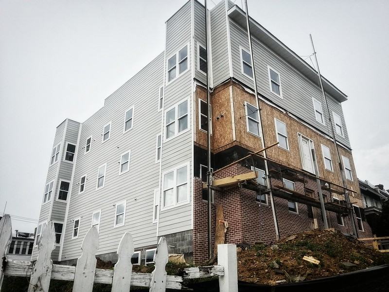 Photo of a new apartment construction in DC.