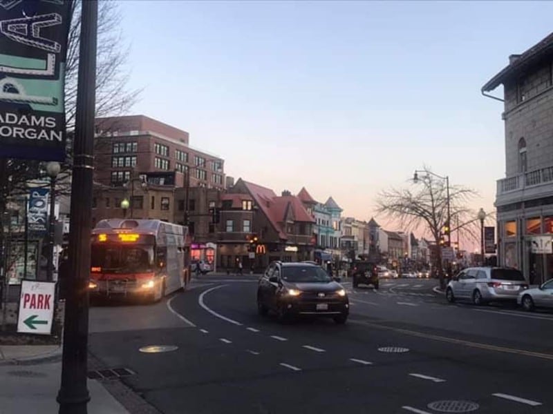 A photo of Adams Morgan in DC, where significant redevelopment continues.