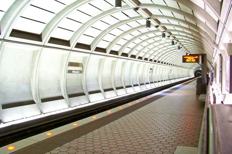 Photo of the Wheaton Metro Station platform