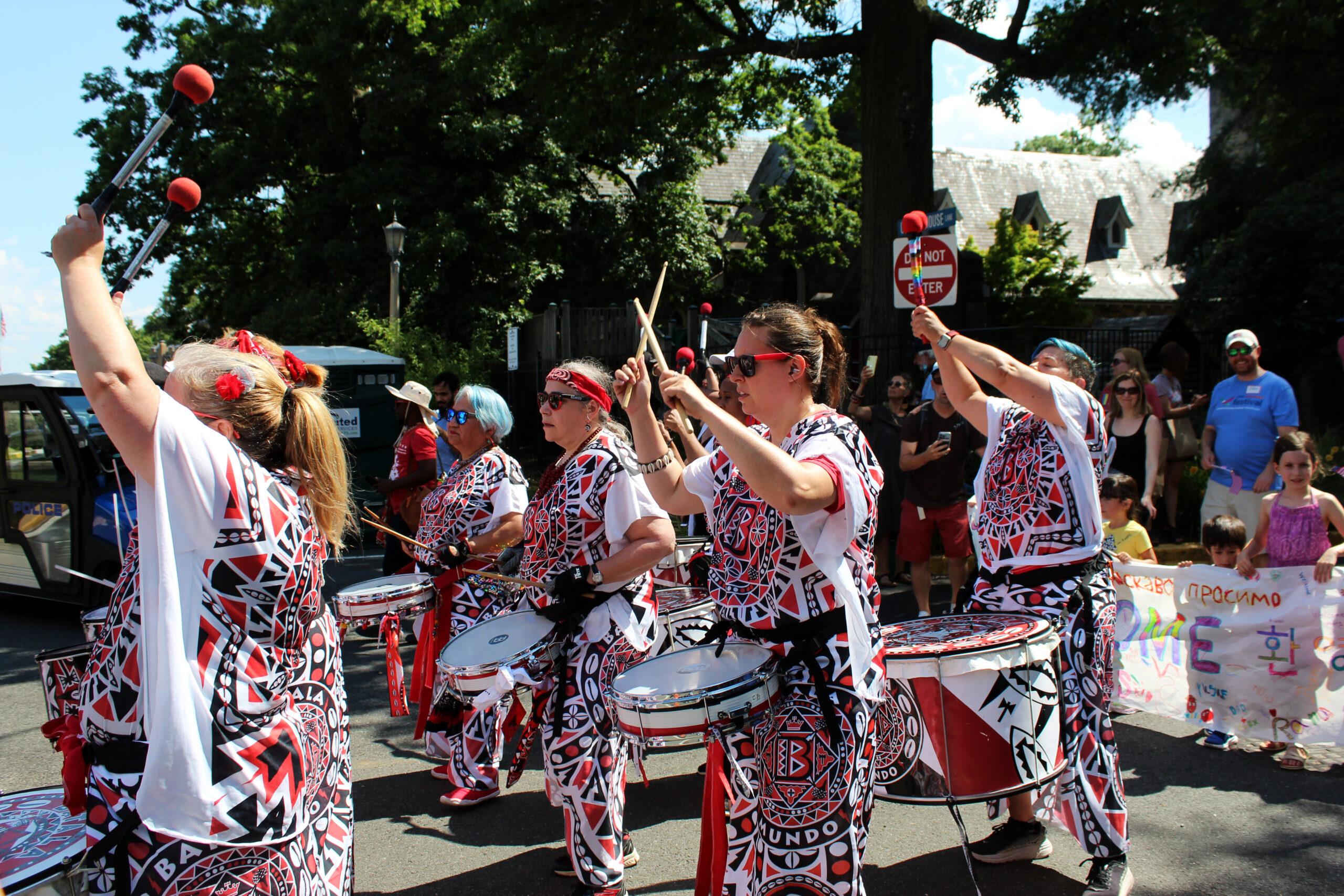Batalá Washington marches in the Unity Parade.