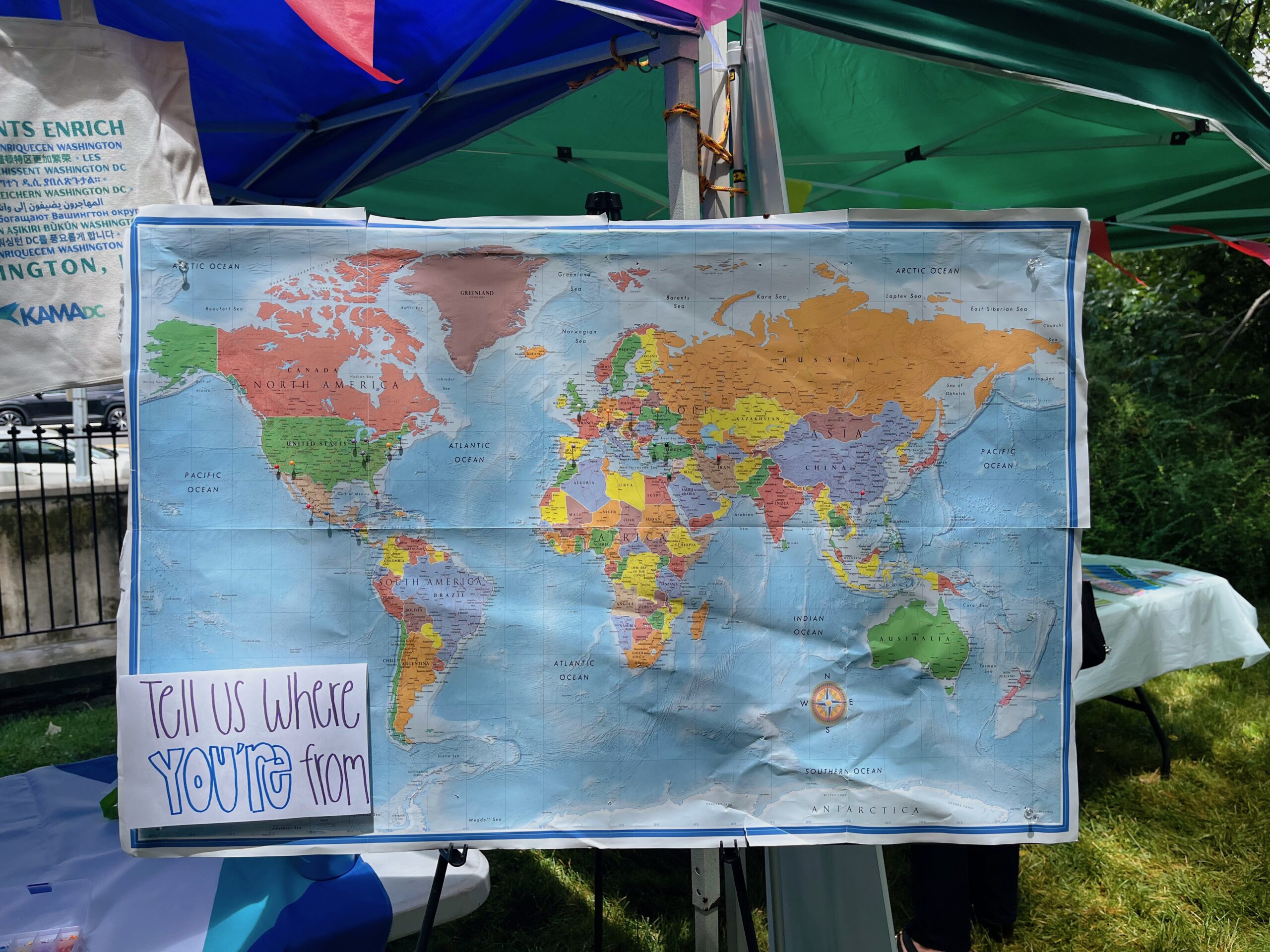 A world map.
