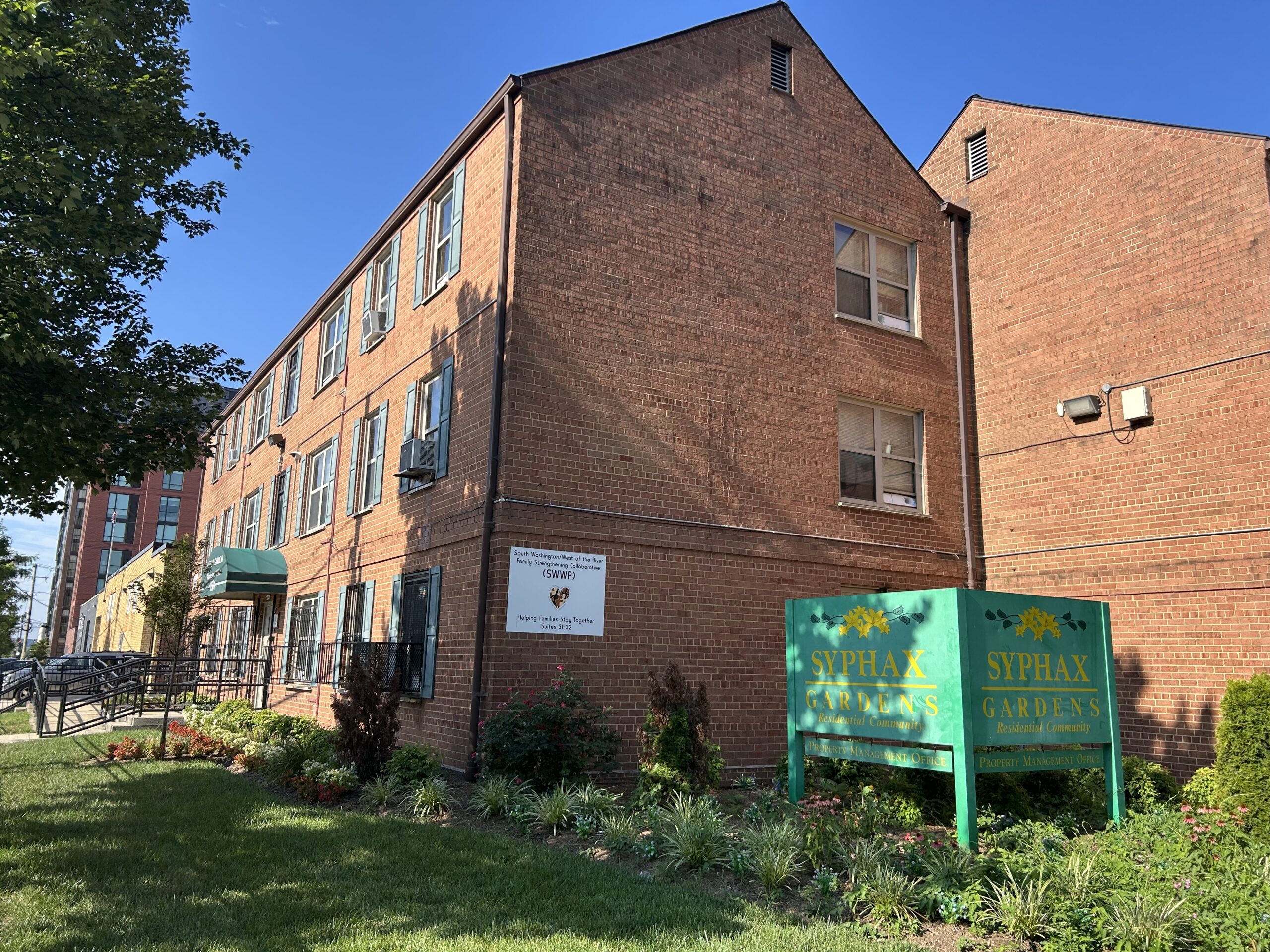 DCHA property Syphax Gardens is included in phase one of the revitalization plan. Photo by Mackenzie Konjoyan