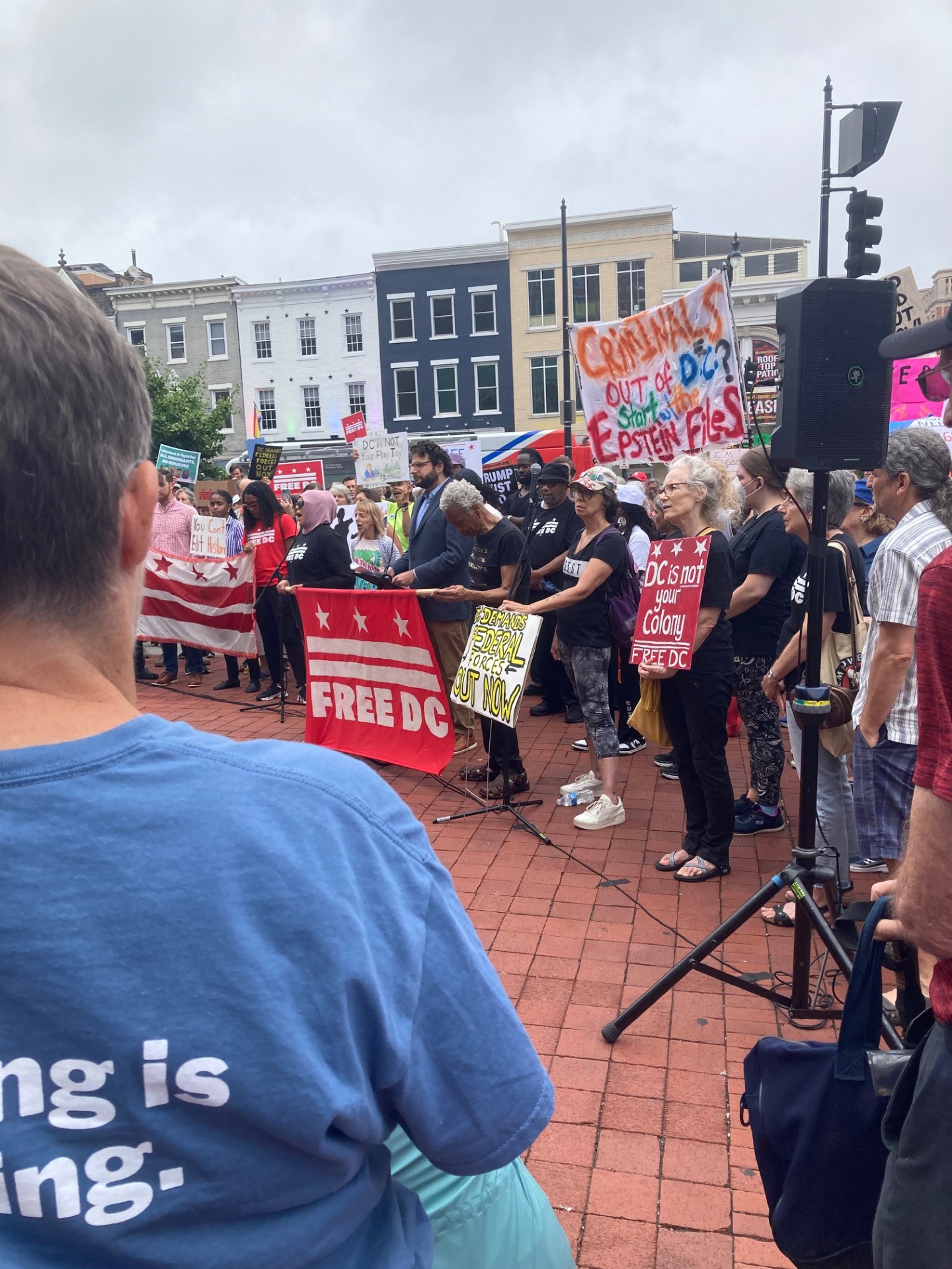 Protestors gather at a Free DC rally on Aug. 18. Photos by Qaadir El-Amin